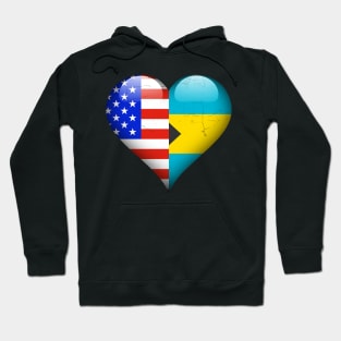 Half American Half Bahamian - Gift for Bahamas From Bahamian Hoodie